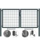MATTERA Doppelstab-Doppeltor 3000 (1500+1500) mm Breite verzinkt + anthrazit Pfosten 60x60 mm