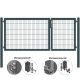 MATTERA Doppelstab-Doppeltor 3000 (1000+2000) mm Breite verzinkt + anthrazit Pfosten 60x60 mm