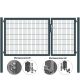 MATTERA Doppelstab-Doppeltor 3000 (1000+2000) mm Breite verzinkt + anthrazit Pfosten 80x80 mm