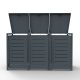 Mülltonnenbox Stahl pulverbeschichtet für 1-4 Tonnen à 240L