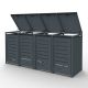 Mülltonnenbox Stahl pulverbeschichtet für 1-4 Tonnen à 240L