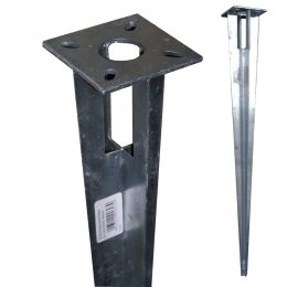 Zaunpfahl-Einschlaghülse feuerverzinkt für Zaunpfähle Ø 34 mm oder Ø 38 mm