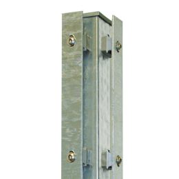 DS-Eckpfahl 60x60 mm mit Abdeckschiene feuerverzinkt
