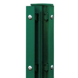 DS-Eckpfahl 60x60 mm Schiene verzinkt + grün