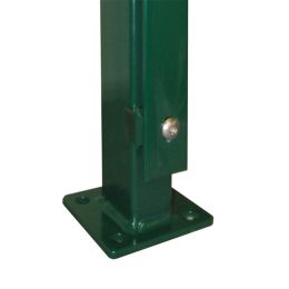 DS-Zaunpfahl 60x40mm Schiene mit Bodenplatte verzinkt + grün