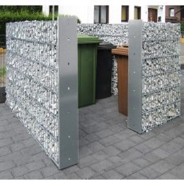 Bausätze für Müllabtrennungen Feuerverzinkt in verschiedenen Höhen