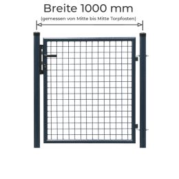 Gartentor anthrazitgrau 100cm Breite