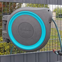 Schlauchtrommelnhalter für Doppelstabmatten in verschiedenen Ausführungen