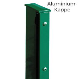 DS-Zaunpfahl 80x40 / 200 mm Schiene + AK verzinkt + grün