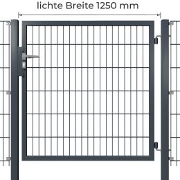 Kombitor 1250 mm verzinkt + pulverbeschichtet anthrazit
