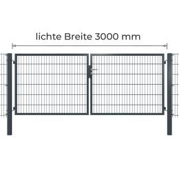 Kombitor Doppeltor 3000 mm verzinkt + pulverbeschichtet anthrazit