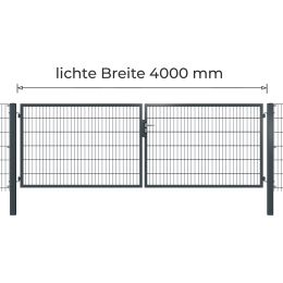Kombitor Doppeltor 4000 mm verzinkt + pulverbeschichtet anthrazit