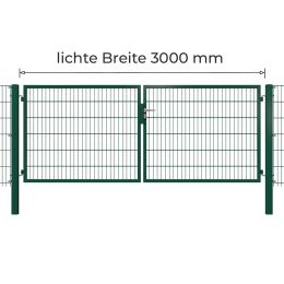 Kombitor Doppeltor 3000 mm verzinkt + pulverbeschichtet grün