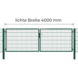 Kombitor Doppeltor 4000 mm verzinkt + pulverbeschichtet grün