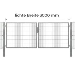 Kombitor Doppeltor 3000 mm im Tauchbad feuerverzinkt