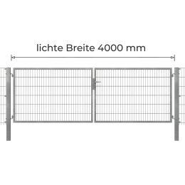 Kombitor Doppeltor 4000 mm im Tauchbad feuerverzinkt