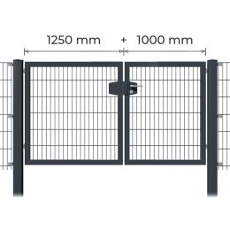 Profitor Doppeltor 1000 + 1250 mm lichte Breite verzinkt + pulverbeschichtet anthrazit