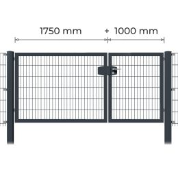 Profitor Doppeltor 1000 + 1750 mm lichte Breite verzinkt + pulverbeschichtet anthrazit