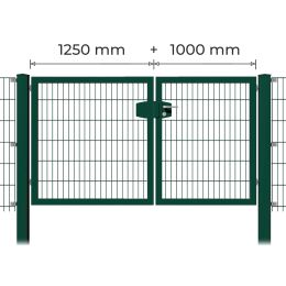 Profitor Doppeltor 1000 + 1250 mm lichte Breite verzinkt + pulverbeschichtet grün