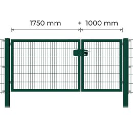 Profitor Doppeltor 1000 + 1750 mm lichte Breite verzinkt + pulverbeschichtet grün