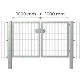 Profitor Doppeltor 1000 + 1000 mm lichte Breite feuerverzinkt