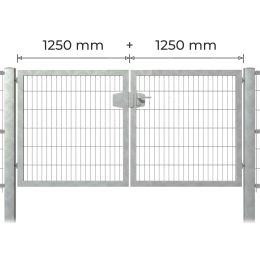 Profitor Doppeltor 1250 + 1250 mm lichte Breite feuerverzinkt