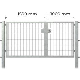 Profitor Doppeltor 1000 + 1500 mm lichte Breite feuerverzinkt