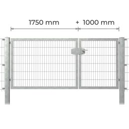 Profitor Doppeltor 1000 + 1750 mm lichte Breite feuerverzinkt