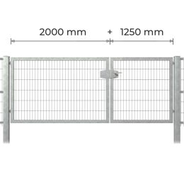 Profitor Doppeltor 1250 + 2000 mm lichte Breite feuerverzinkt