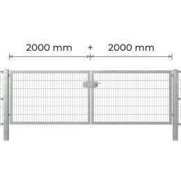 Profitor Doppeltor 2000 + 2000 mm lichte Breite feuerverzinkt
