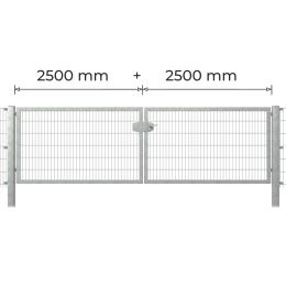 Profitor Doppeltor 2500 + 2500 mm lichte Breite feuerverzinkt