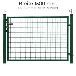 Gartentor grün 150cm Breite