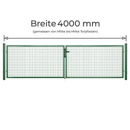 Gartentor Doppeltor grün 400cm Breite