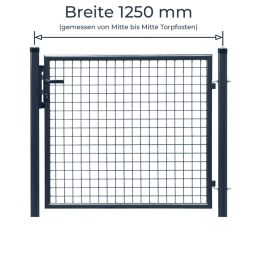 Gartentor anthrazitgrau 125cm Breite