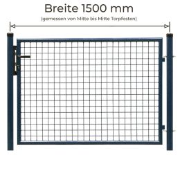 Gartentor anthrazitgrau 150cm Breite