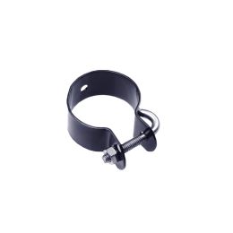 2x Befestigungsschelle Ø 38 mm anthrazit mit Hakenschraube für Geflechtspannstäbe