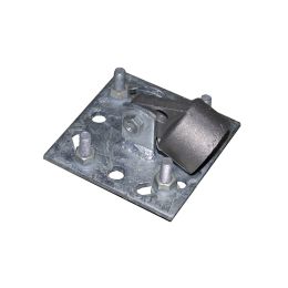 Montagefuß 100 x 100 mm feuerverzinkt für Zaunstreben Ø 34 mm oder Ø 38 mm