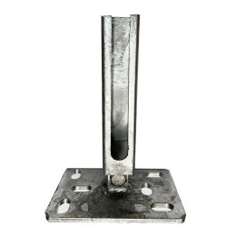 Standfuss 150 x 100 x 8 mm mit Gelenk für Zaunpfähle 60x40 mm in verschiedenen Farben