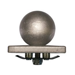 Alu-Kugelkappe ohne Überstand für DS-Eckpfahl 60x60mm