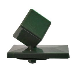 Alukappe Würfel mit Überstand für DS-Zaunpfahl 60x40mm