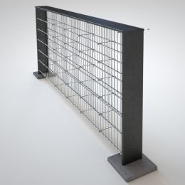 Pfostenset Solido für Gabionen 198 mm Breite verzinkt + anthrazit in verschiedenen Längen