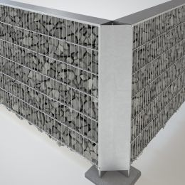 45° Eckverkleidung für Gabionenzaun Solido 198 mm Breite feuerverzinkt