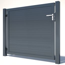 Paneeltür Glattblech anthrazit 1500 mm Breite in verschiedenen Höhen