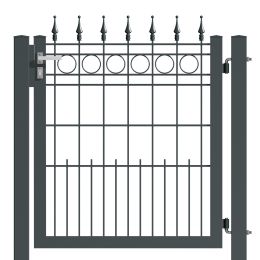 Ziergitterzauntor SATURN 1000 mm Breite grün oder anthrazitgrau in verschiedenen Höhen