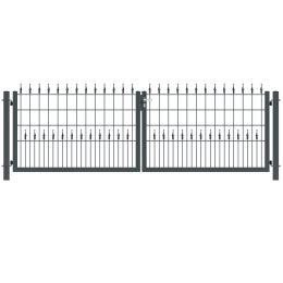 Ziergitterzauntor 2-flg. NEPTUN 2900 mm Breite grün oder anthrazitgrau in verschiedenen Höhen