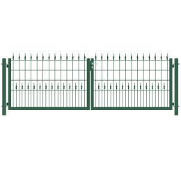 Ziergitterzauntor 2-flg. NEPTUN 3900 mm Breite grün oder anthrazitgrau in verschiedenen Höhen