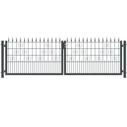 Ziergitterzauntor 2-flg. VENUS 2900 mm Breite grün oder anthrazitgrau in verschiedenen Höhen