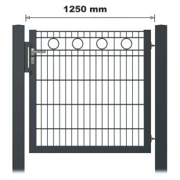 Schmuck-Zauntor 1250 mm Breite verzinkt + anthrazit in verschiedenen Ausführungen