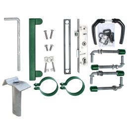 Torzubehör Komplett-Set für zweiflügelige Gartentore