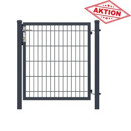 Aktions-Doppelstabtor 1000 mm Breite verzinkt + pulverbeschichtet anthrazitgrau